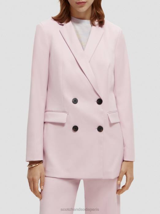 Scotch & Soda femmes blazer ajusté à double boutonnage lavande vêtements 4HB4175