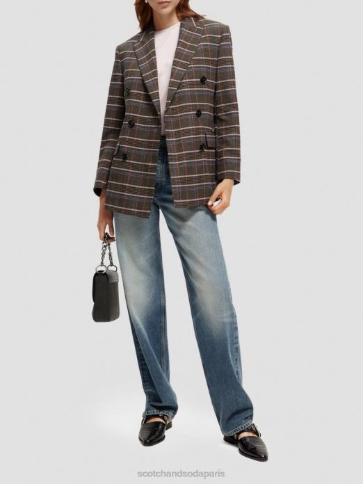 Scotch & Soda femmes blazer à carreaux Heritage pop du patrimoine vêtements 4HB4180