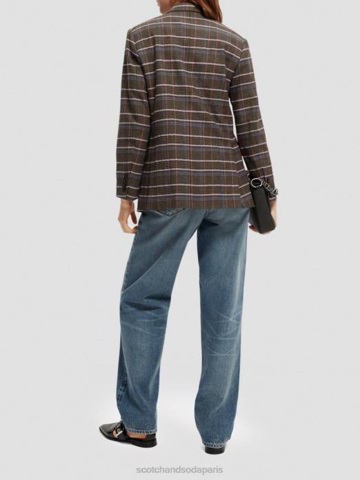 Scotch & Soda femmes blazer à carreaux Heritage pop du patrimoine vêtements 4HB4180