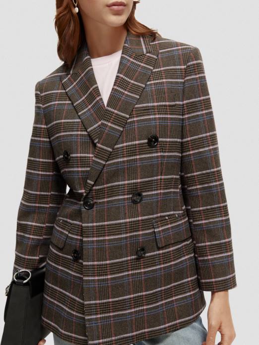 Scotch & Soda femmes blazer à carreaux Heritage pop du patrimoine vêtements 4HB4180