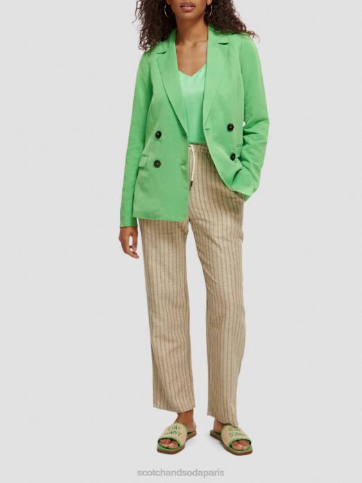 Scotch & Soda femmes blazer à double boutonnage perruche brillante vêtements 4HB4176