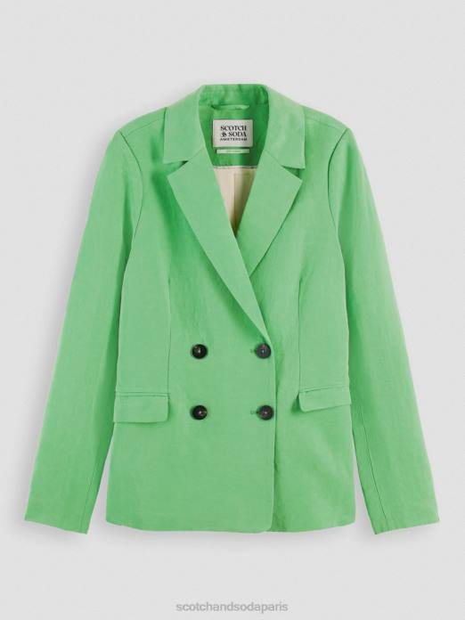 Scotch & Soda femmes blazer à double boutonnage perruche brillante vêtements 4HB4176