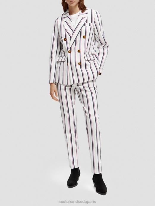 Scotch & Soda femmes blazer rayé à double boutonnage bande de club vêtements 4HB4173