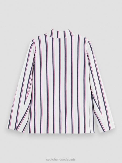 Scotch & Soda femmes blazer rayé à double boutonnage bande de club vêtements 4HB4173