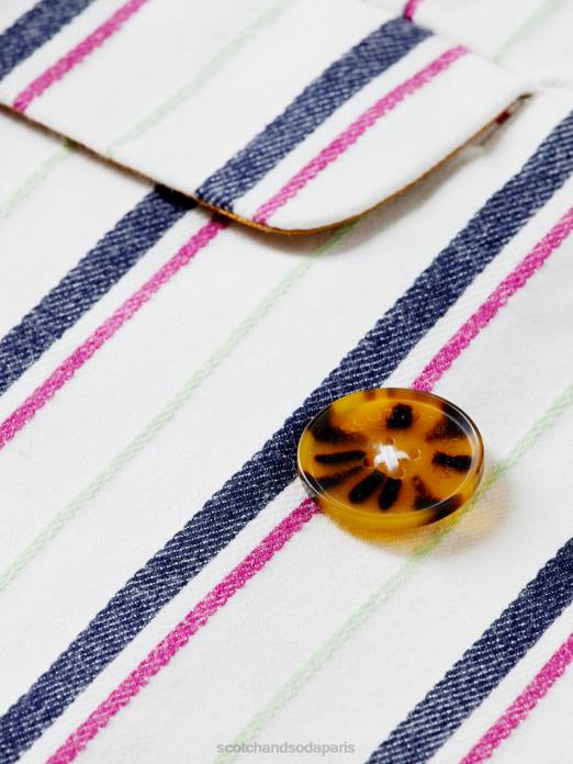 Scotch & Soda femmes blazer rayé à double boutonnage bande de club vêtements 4HB4173