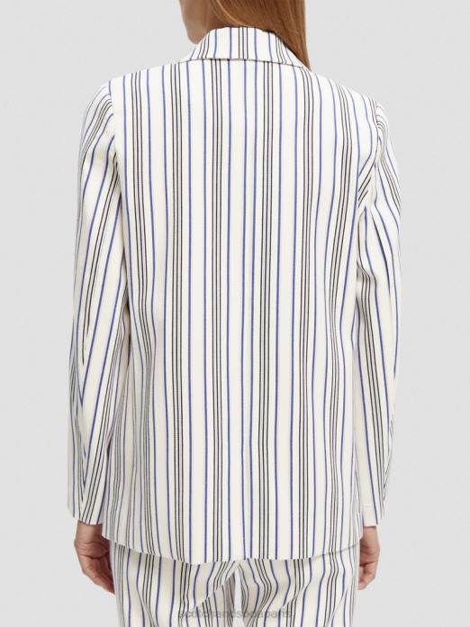 Scotch & Soda femmes blazer rayé à double boutonnage rayures bleues et roses vêtements 4HB4172