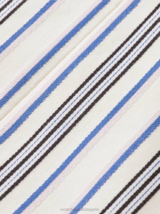 Scotch & Soda femmes blazer rayé à double boutonnage rayures bleues et roses vêtements 4HB4172