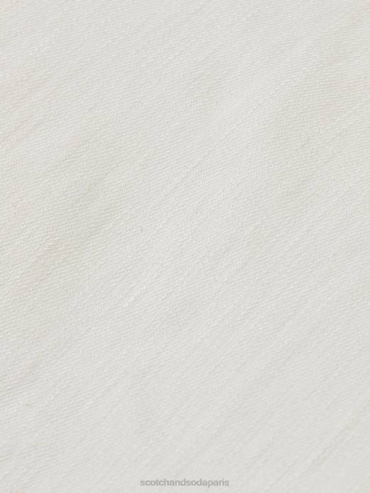 Scotch & Soda femmes blazer à simple boutonnage blanc cassé vêtements 4HB4181