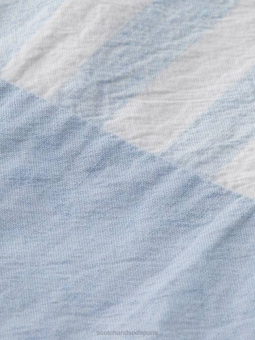 Scotch & Soda femmes chemise courte coupe carrée mer bleue vêtements 4HB444