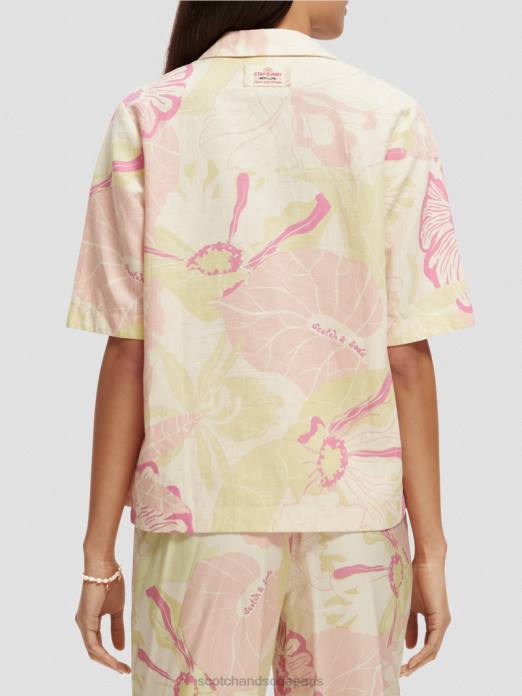 Scotch & Soda femmes chemise de camp imprimée fleur de vondelfield vêtements 4HB442