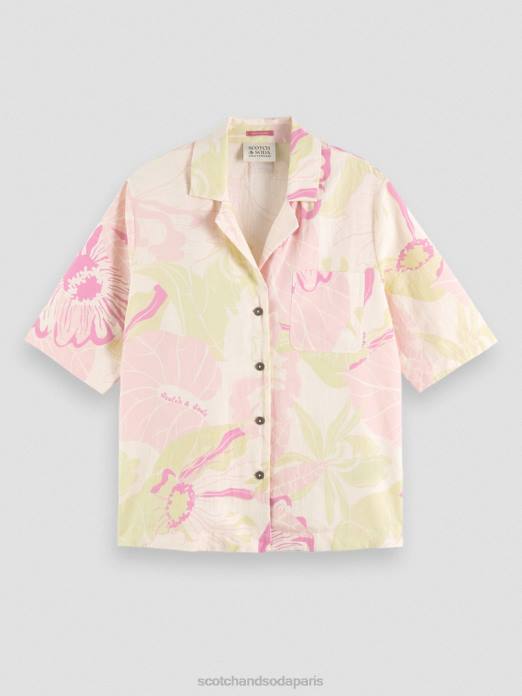 Scotch & Soda femmes chemise de camp imprimée fleur de vondelfield vêtements 4HB442