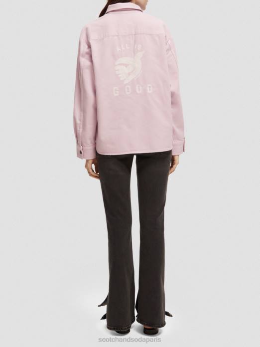 Scotch & Soda femmes chemise militaire lavande vêtements 4HB449