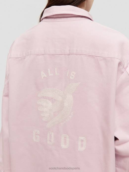 Scotch & Soda femmes chemise militaire lavande vêtements 4HB449