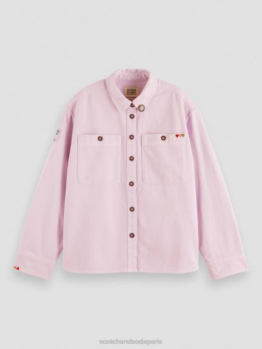 Scotch & Soda femmes chemise militaire lavande vêtements 4HB449