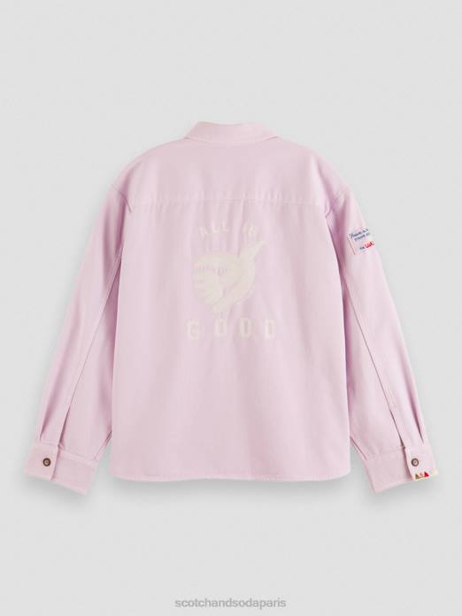 Scotch & Soda femmes chemise militaire lavande vêtements 4HB449