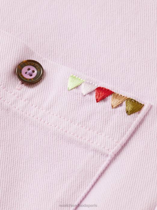 Scotch & Soda femmes chemise militaire lavande vêtements 4HB449