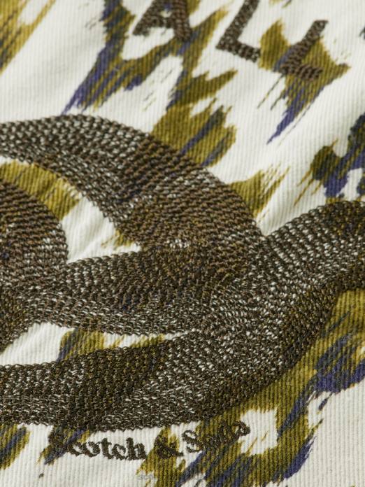 Scotch & Soda femmes chemise militaire vert armée ikat brossé vêtements 4HB447