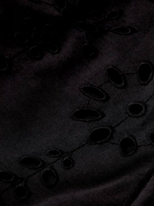 Scotch & Soda femmes haut en coton biologique à manches flottantes noir vêtements 4HB452