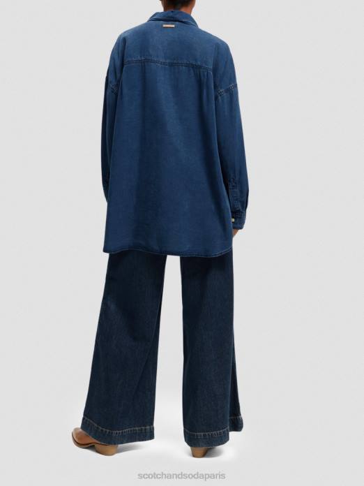 Scotch & Soda femmes surchemise indigo délavé indigo lavé vêtements 4HB445