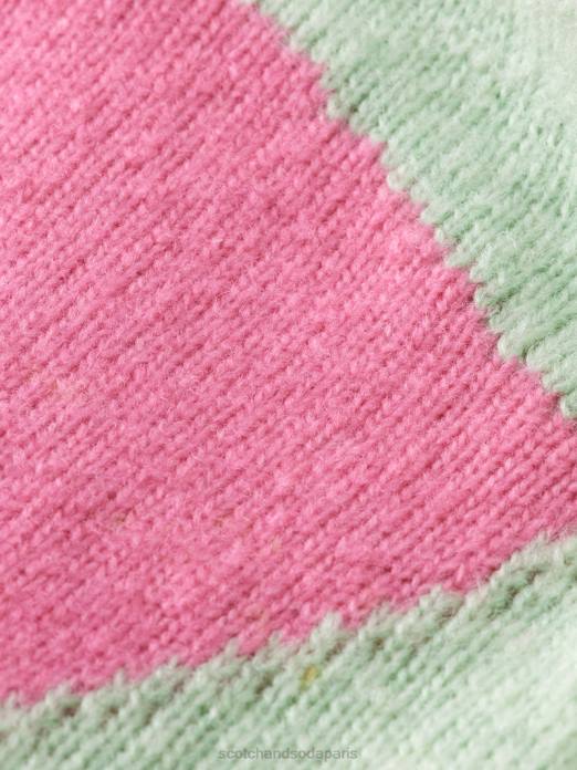 Scotch & Soda femmes cardigan coupe boxy en maille intarsia combiner un vêtements 4HB4127