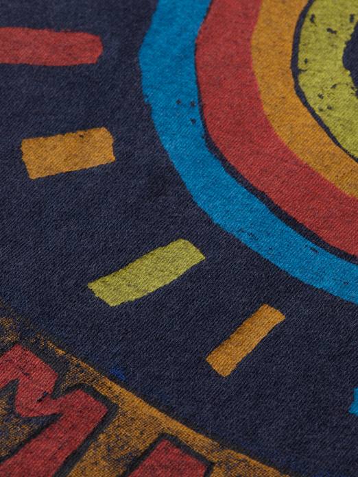 Scotch & Soda femmes chemise courte à motif artistique en coton biologique marine vêtements 4HB496