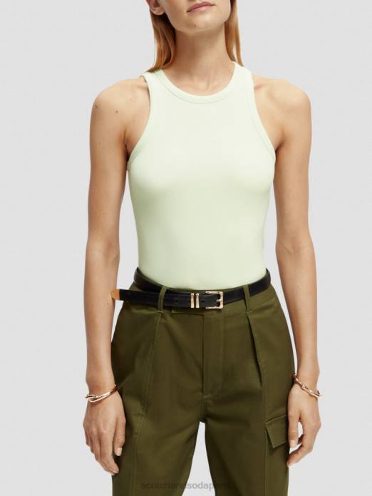 Scotch & Soda femmes débardeur à dos nageur en coton biologique écume de mer vêtements 4HB488