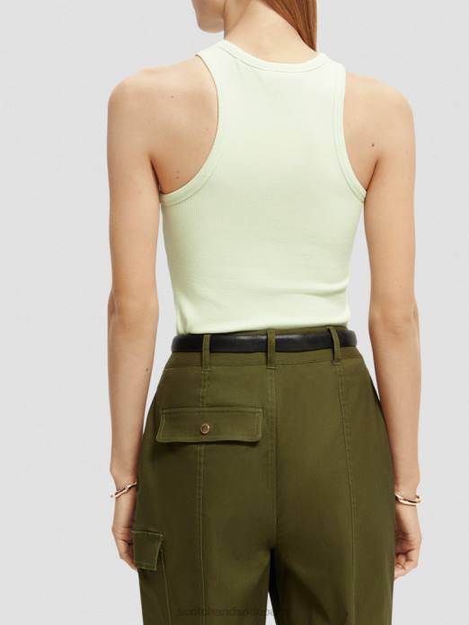 Scotch & Soda femmes débardeur à dos nageur en coton biologique écume de mer vêtements 4HB488