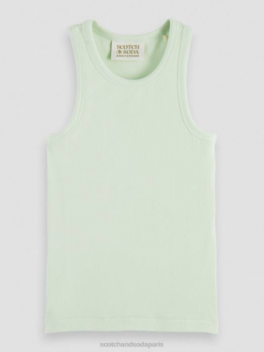 Scotch & Soda femmes débardeur à dos nageur en coton biologique écume de mer vêtements 4HB488