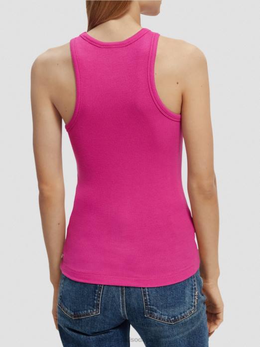 Scotch & Soda femmes débardeur à dos nageur en coton biologique fuchsia vêtements 4HB486