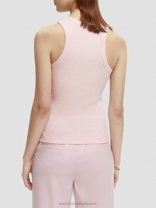 Scotch & Soda femmes débardeur à dos nageur en coton biologique lavande vêtements 4HB484