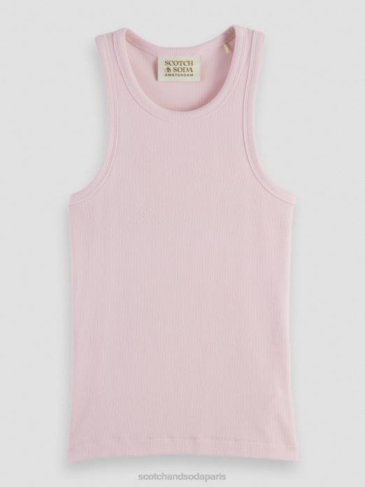 Scotch & Soda femmes débardeur à dos nageur en coton biologique lavande vêtements 4HB484