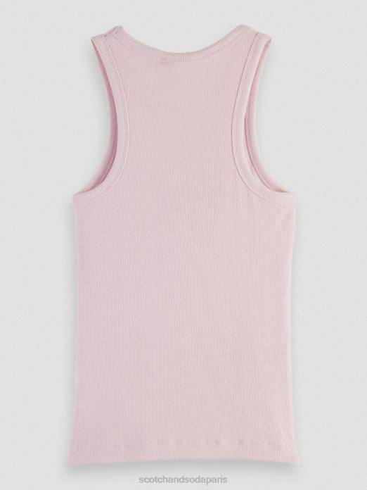 Scotch & Soda femmes débardeur à dos nageur en coton biologique lavande vêtements 4HB484
