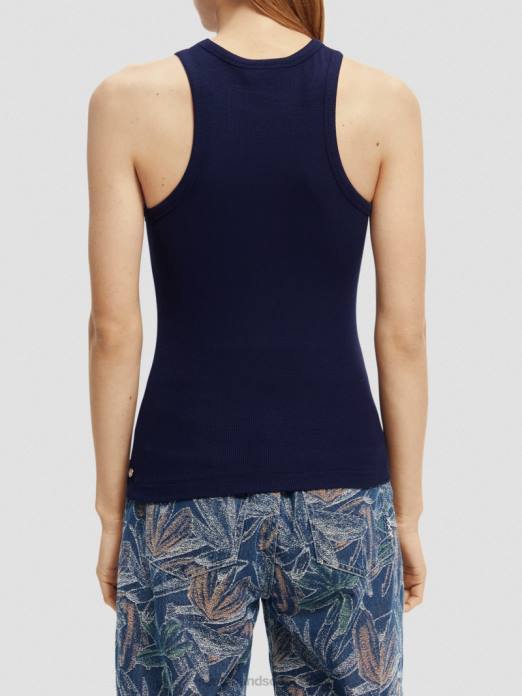 Scotch & Soda femmes débardeur à dos nageur en coton biologique marine vêtements 4HB483