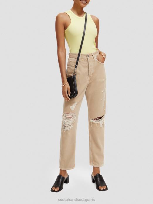 Scotch & Soda femmes débardeur à dos nageur en maille côtelée Popcorn vêtements 4HB4110