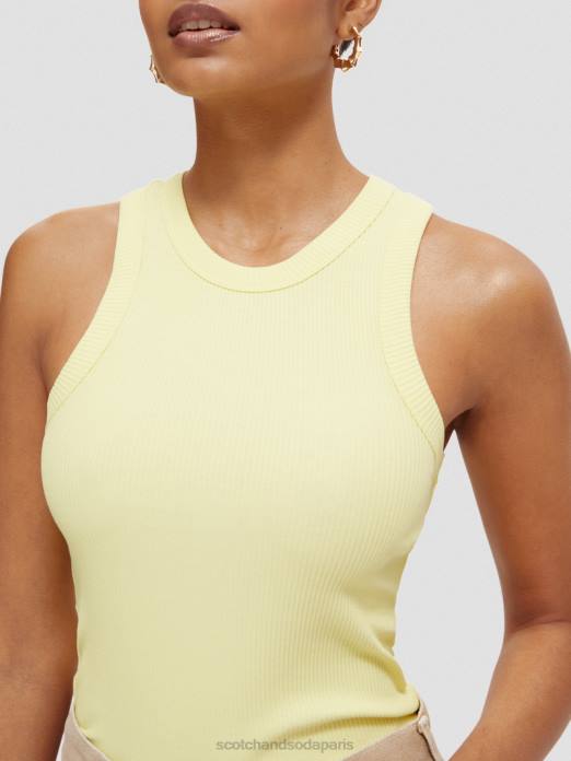 Scotch & Soda femmes débardeur à dos nageur en maille côtelée Popcorn vêtements 4HB4110