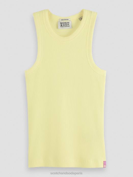 Scotch & Soda femmes débardeur à dos nageur en maille côtelée Popcorn vêtements 4HB4110