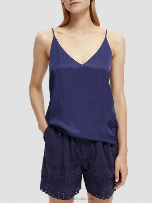 Scotch & Soda femmes débardeur en jersey à col V marine vêtements 4HB470