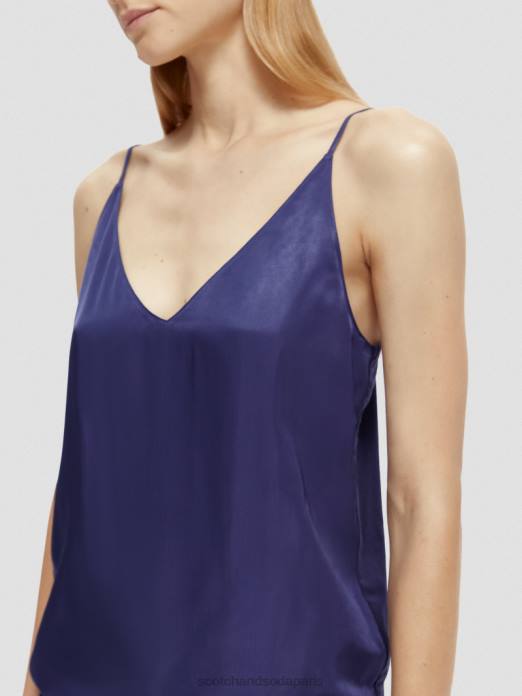 Scotch & Soda femmes débardeur en jersey à col V marine vêtements 4HB470