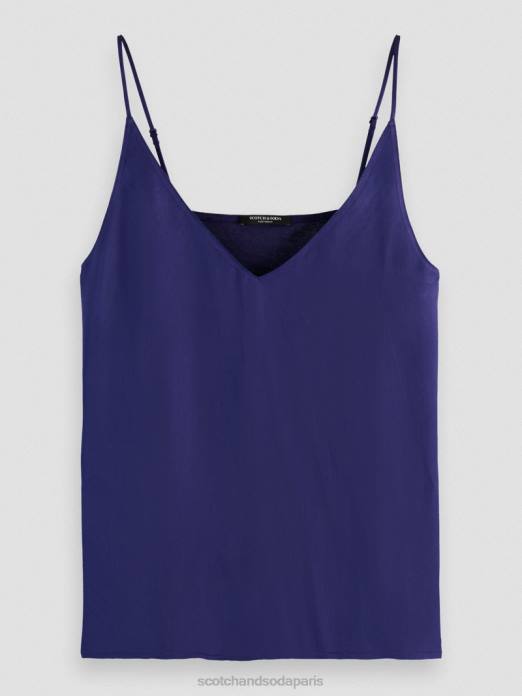 Scotch & Soda femmes débardeur en jersey à col V marine vêtements 4HB470