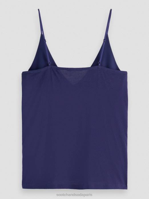 Scotch & Soda femmes débardeur en jersey à col V marine vêtements 4HB470