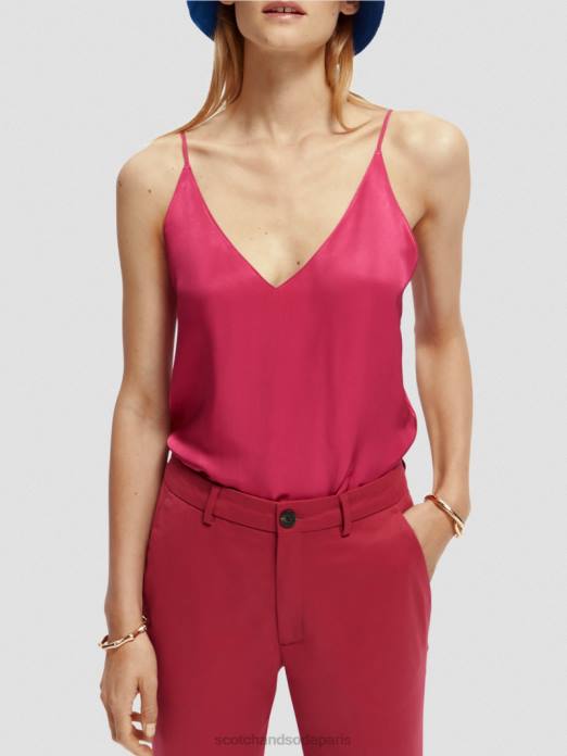 Scotch & Soda femmes débardeur en jersey à col V tarte aux cerises vêtements 4HB469
