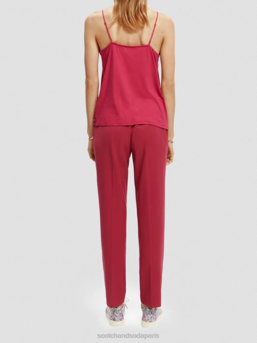 Scotch & Soda femmes débardeur en jersey à col V tarte aux cerises vêtements 4HB469