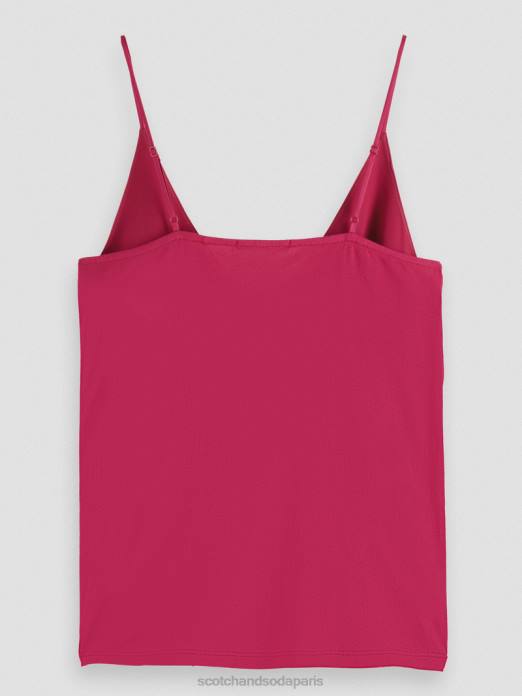Scotch & Soda femmes débardeur en jersey à col V tarte aux cerises vêtements 4HB469
