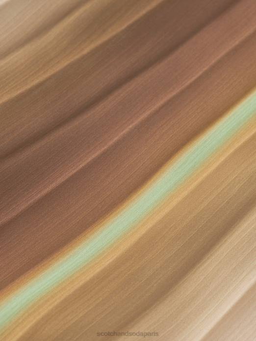 Scotch & Soda femmes débardeur plissé à col en V ombre arc-en-ciel vêtements 4HB4116