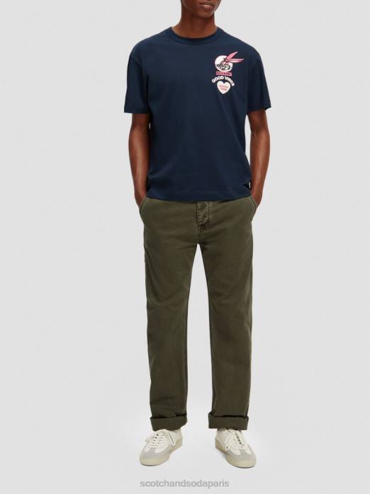 Scotch & Soda femmes looney tunes t-shirt graphique brodé biologique nuit vêtements 4HB458