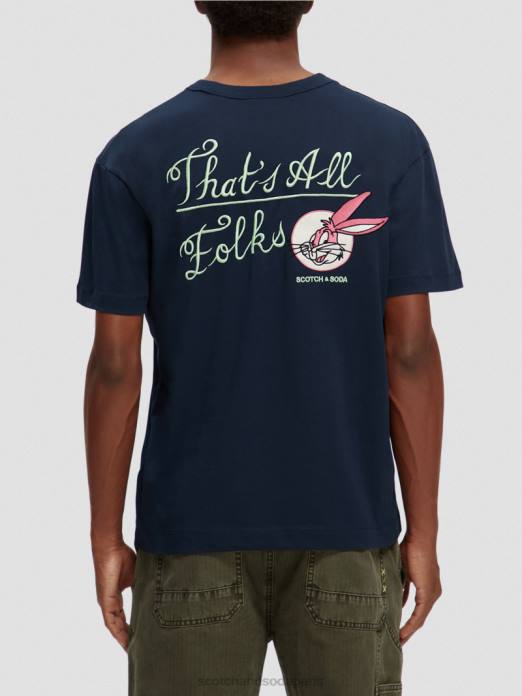 Scotch & Soda femmes looney tunes t-shirt graphique brodé biologique nuit vêtements 4HB458