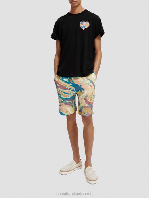 Scotch & Soda femmes né pour aimer t-shirt noir vêtements 4HB4122