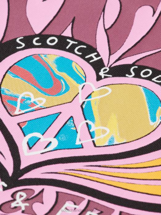 Scotch & Soda femmes né pour aimer t-shirt noir vêtements 4HB4122