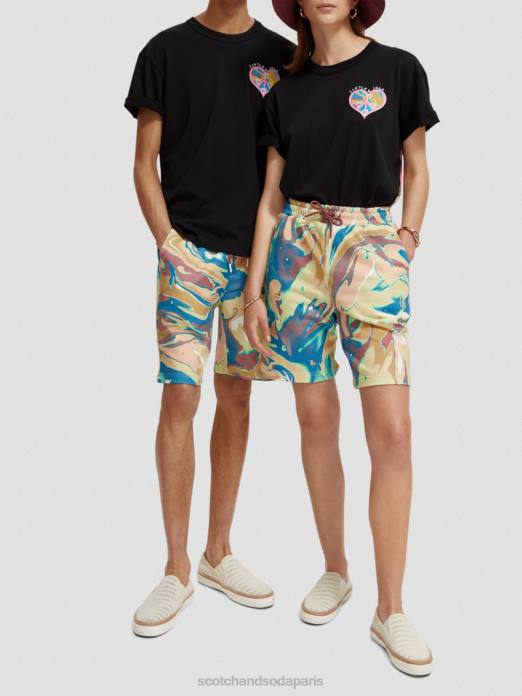 Scotch & Soda femmes né pour aimer t-shirt noir vêtements 4HB4122