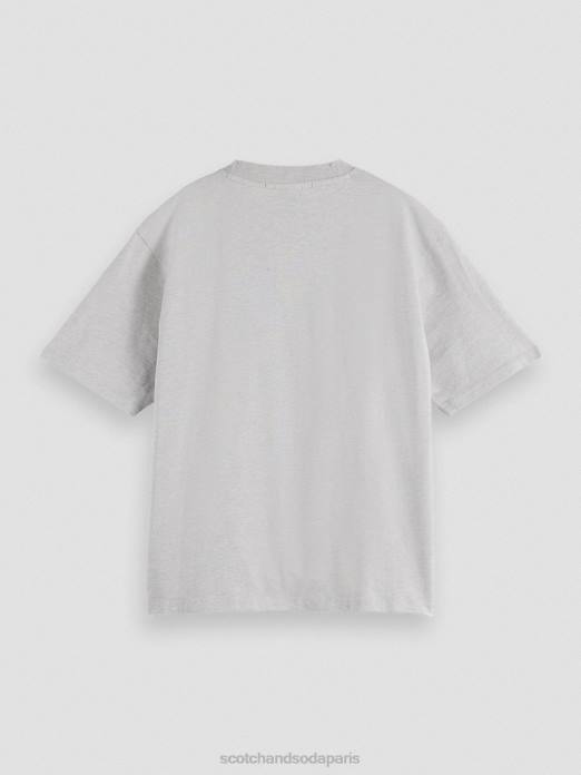 Scotch & Soda femmes t-shirt ample à imprimé graphique gris mélangé vêtements 4HB462
